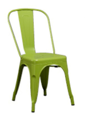 A cadeira francesa do café do metal da forma, bens estoca em excesso a aplicação interna das cadeiras do metal