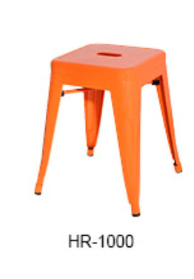 Cadeiras quadradas europeias de Tolix do metal da forma, cadeira alaranjada W38.7*D38.7*H45 da barra
